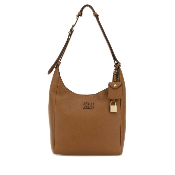 MIU MIU Handbags - Miu Miu Women Camel Leather Shoulder Bag